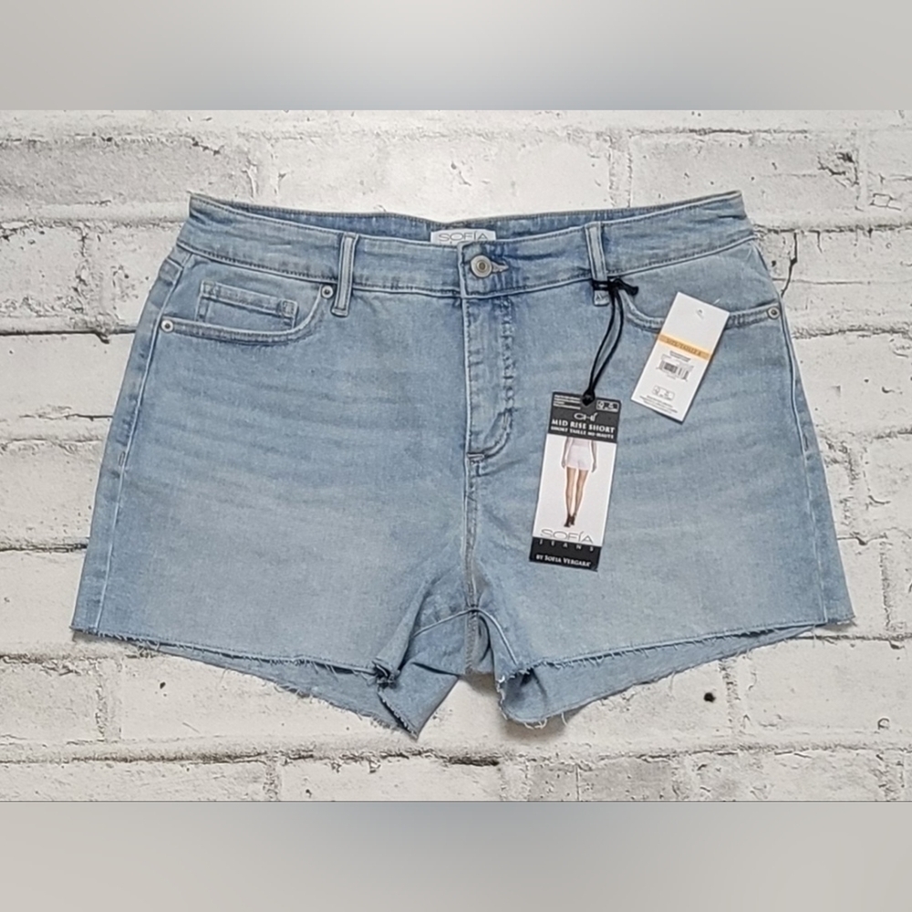 SOFIA Jeans Chi Mid Rise Shorts by Sofia Vergara